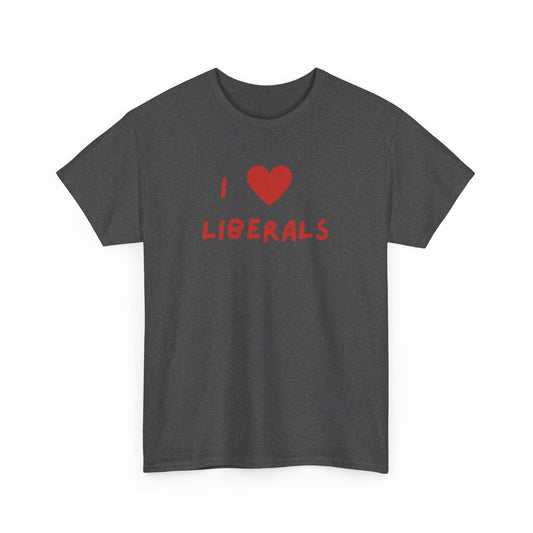 I Love Liberals | Unisex Heavy Cotton "Speak Up" Venting Tee | Grey & Navy