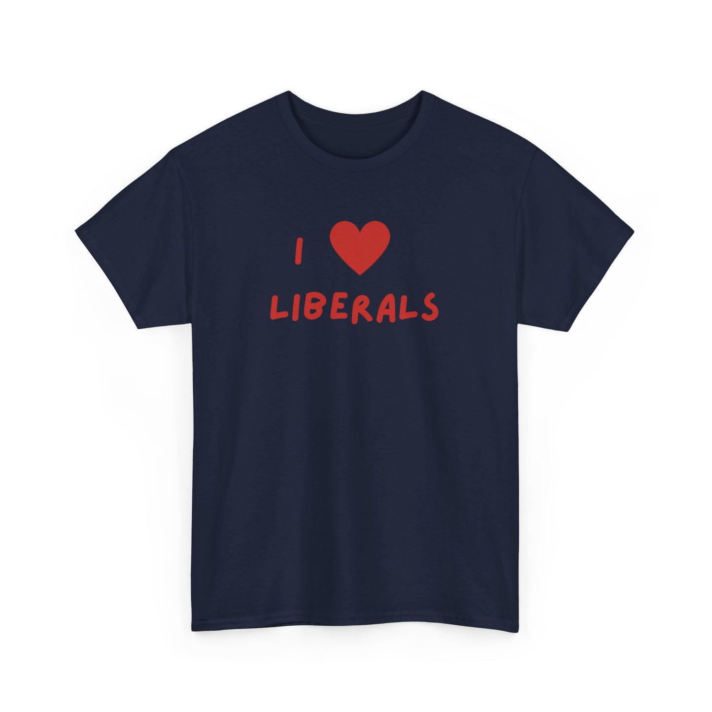 I Love Liberals | Unisex Heavy Cotton "Speak Up" Venting Tee | Grey & Navy