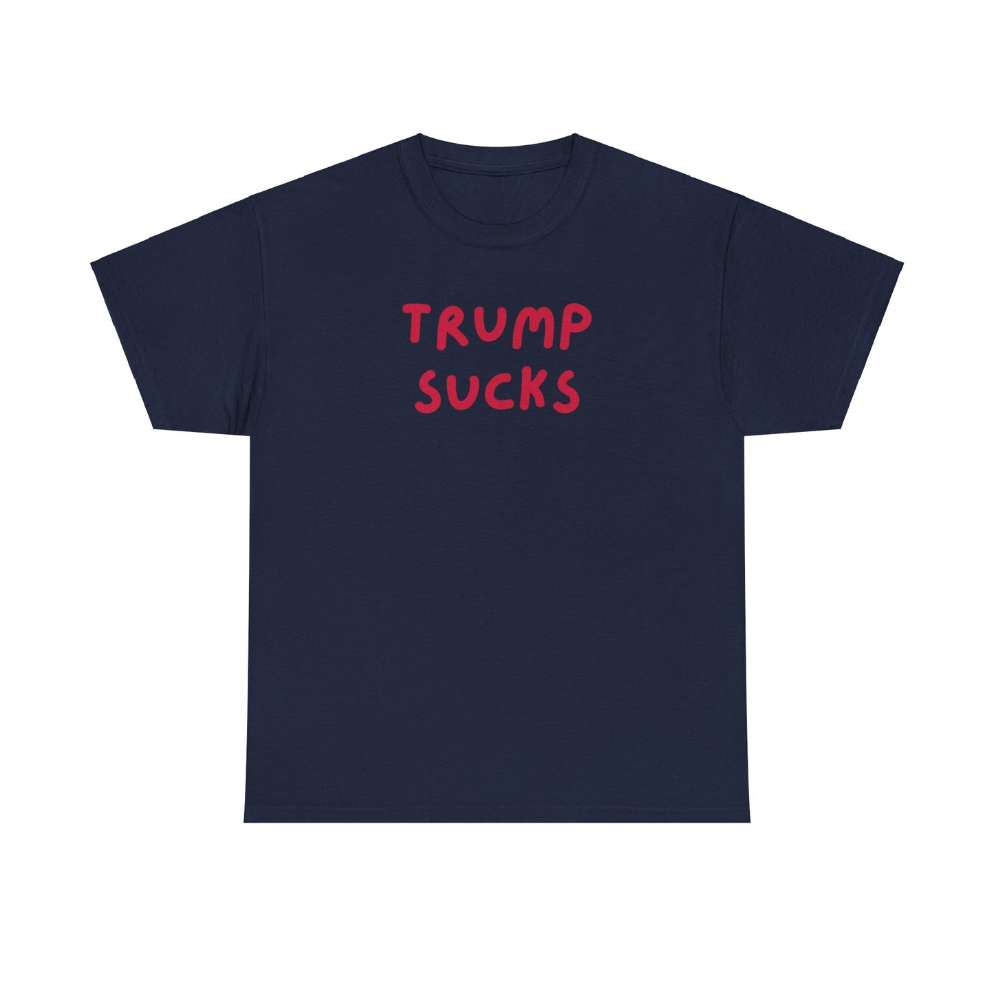 Trump Sucks | Unisex Heavy Cotton Tee | Grey & Navy