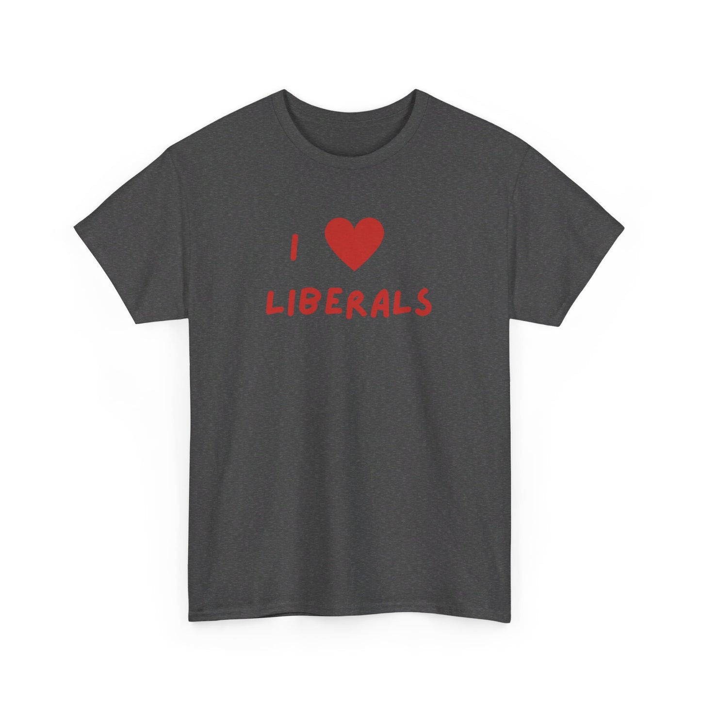 I Love Liberals | Unisex Heavy Cotton "Speak Up" Venting Tee | Grey & Navy