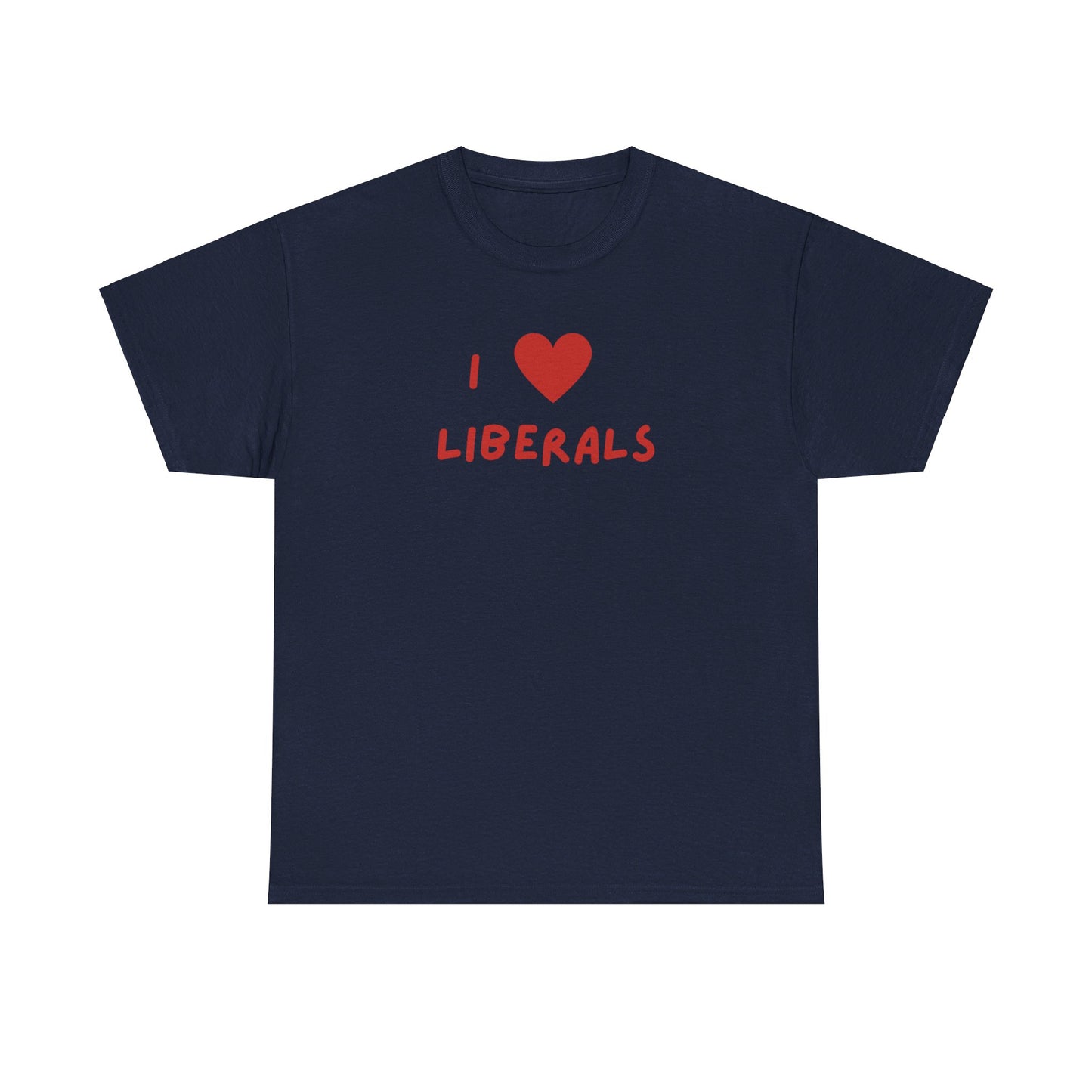 I Love Liberals | Unisex Heavy Cotton "Speak Up" Venting Tee | Grey & Navy